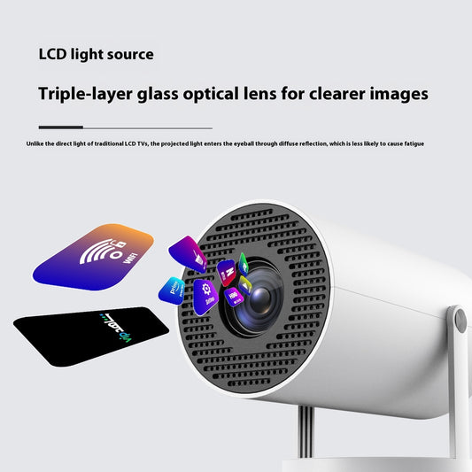 Mini Projecteur Portable à Focalisation Automatique – Projection à 180°